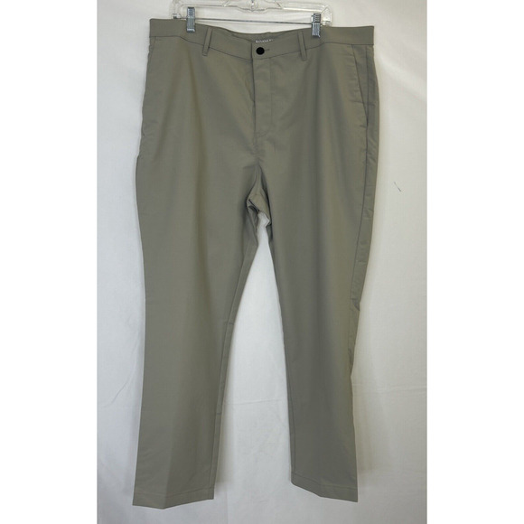 NWT Banana Republic Men's Flat Front Stretch Golf Pants, London Fog, 40X30 Chrty - Picture 1 of 9